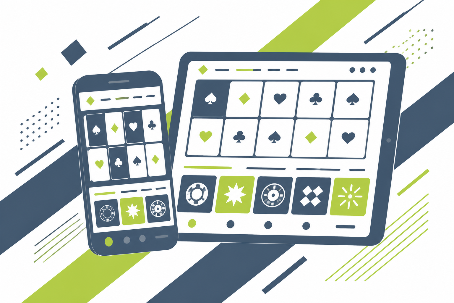 Illustrated phone and tablet interfaces